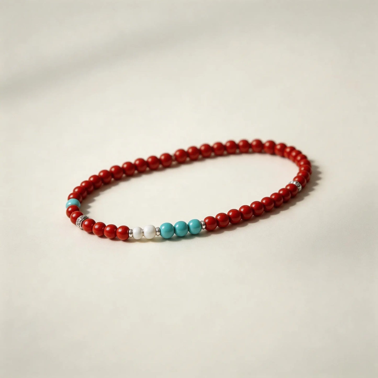 Natural Nanhong and Turquoise Pearl Bracelet for Couples