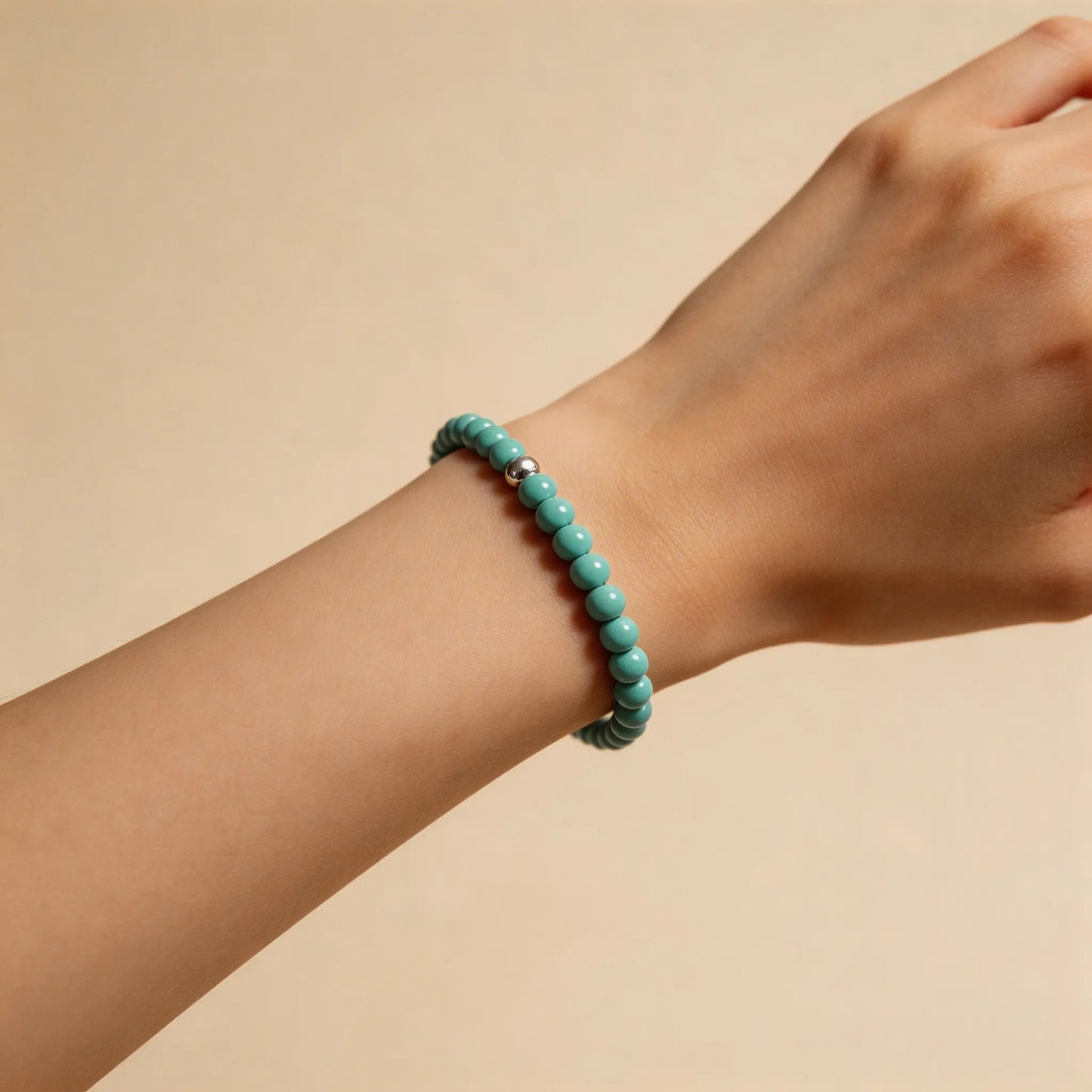 Turquoise ring for women, niche vintage ultra-thin finger ring jewelry