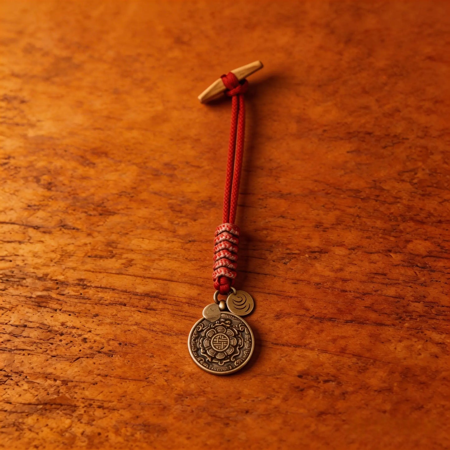 Nine Palaces and Eight Trigrams Pure Copper Pendant, Auspicious and Wish-Fulfilling Original Handmade Tibetan-Style Jewelry, Souvenir Gift