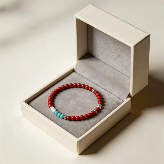 Natural Nanhong and Turquoise Pearl Bracelet for Couples