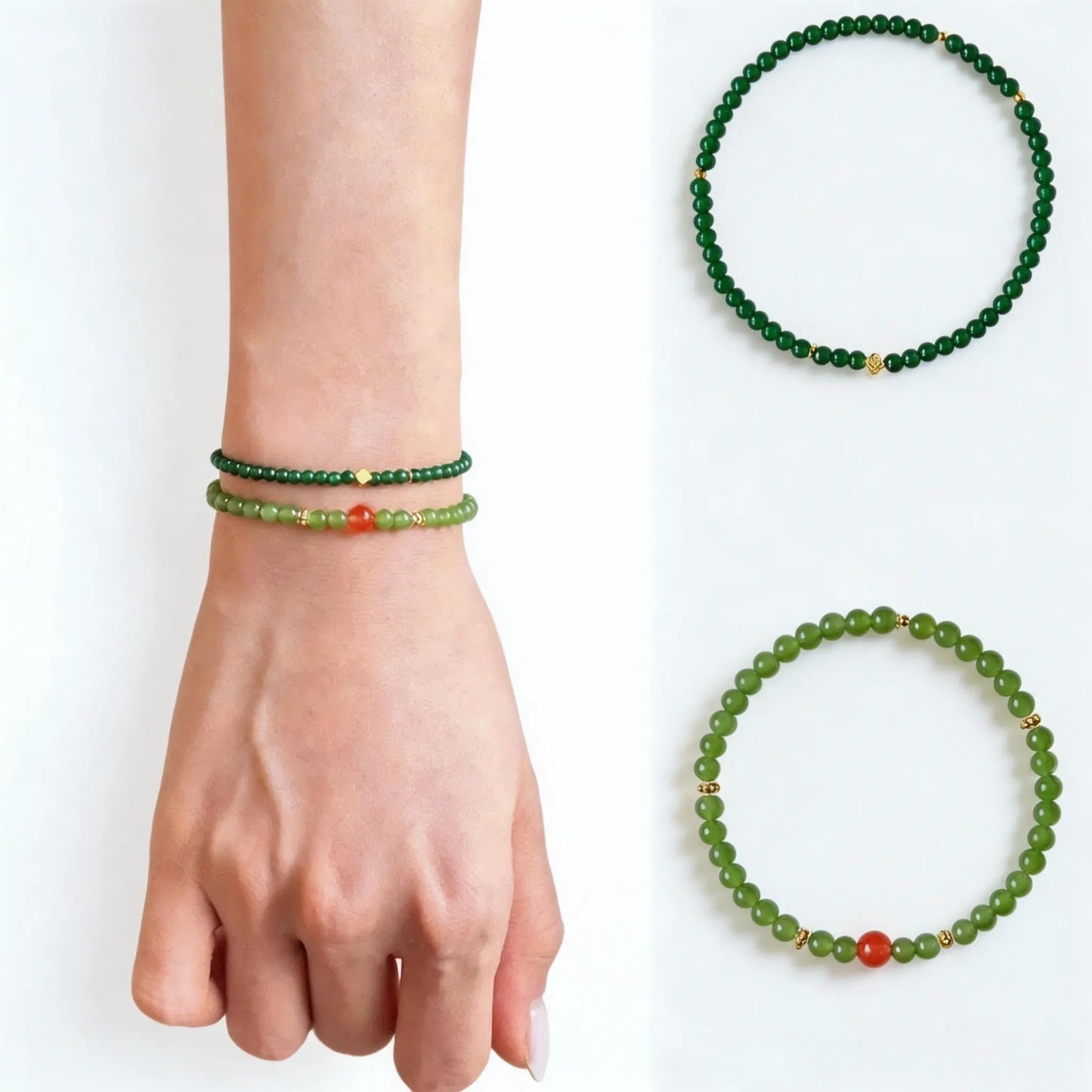 Natural Agate Beaded Bracelet, New Elegant Style Bracelet, Niche Fashion Versatile Wristband