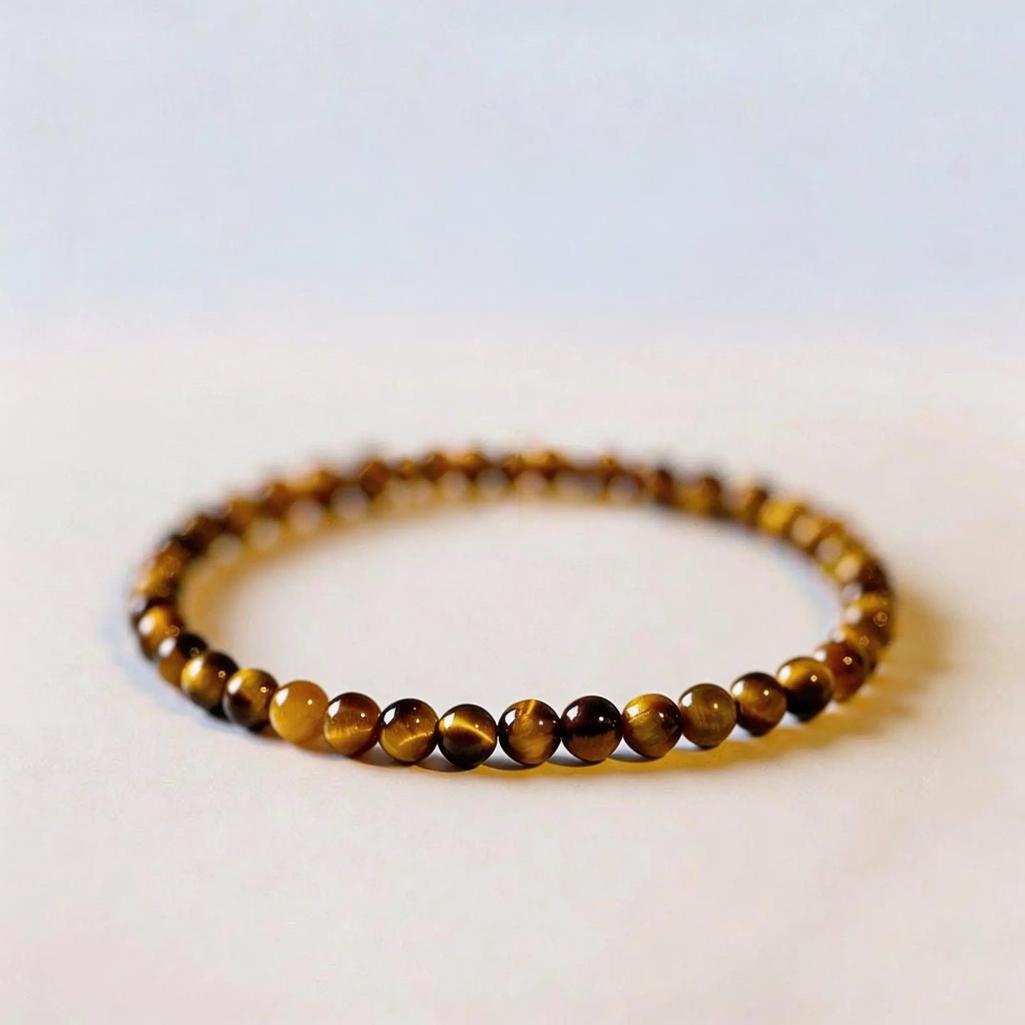 Tiger's Eye Stone Bracelet, Tiger Eye Stone Beaded Bracelet, Round Beads, Cat's Eye Gift, Natural Jade