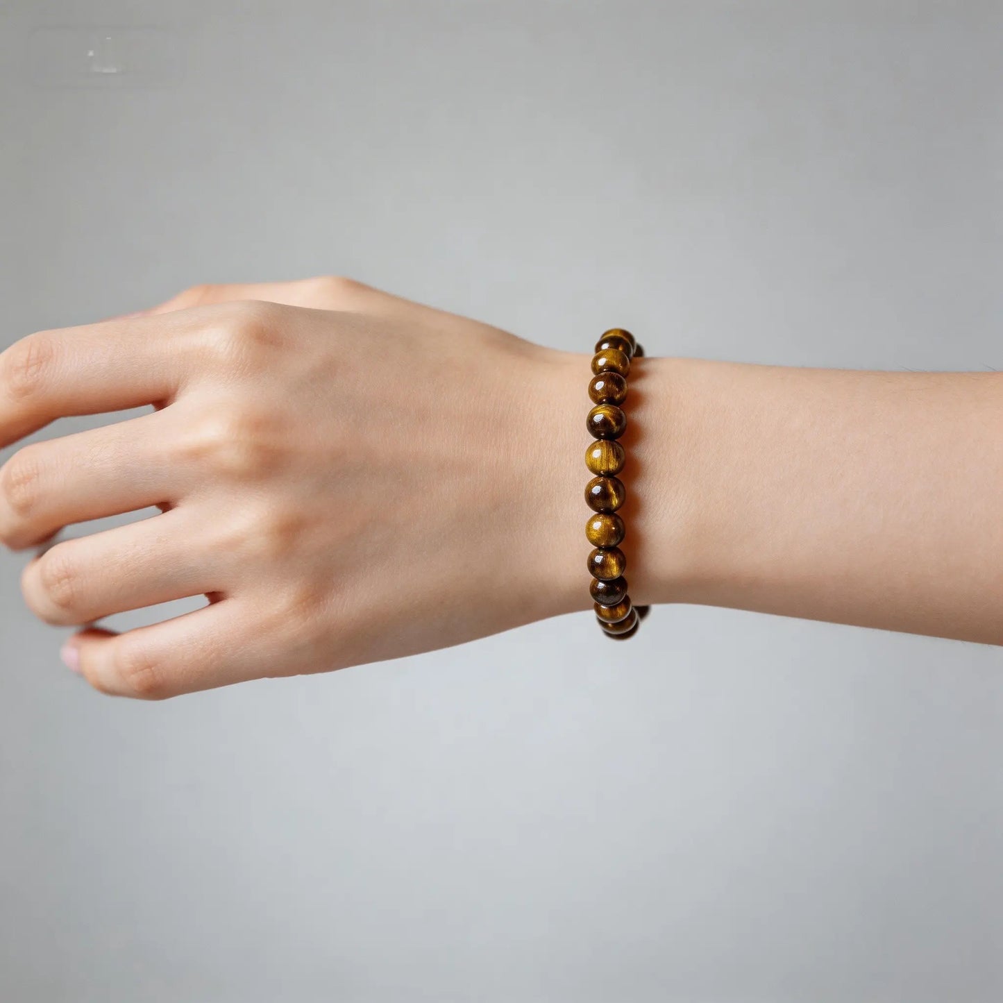 Tiger's Eye Stone Bracelet, Tiger Eye Stone Beaded Bracelet, Round Beads, Cat's Eye Gift, Natural Jade