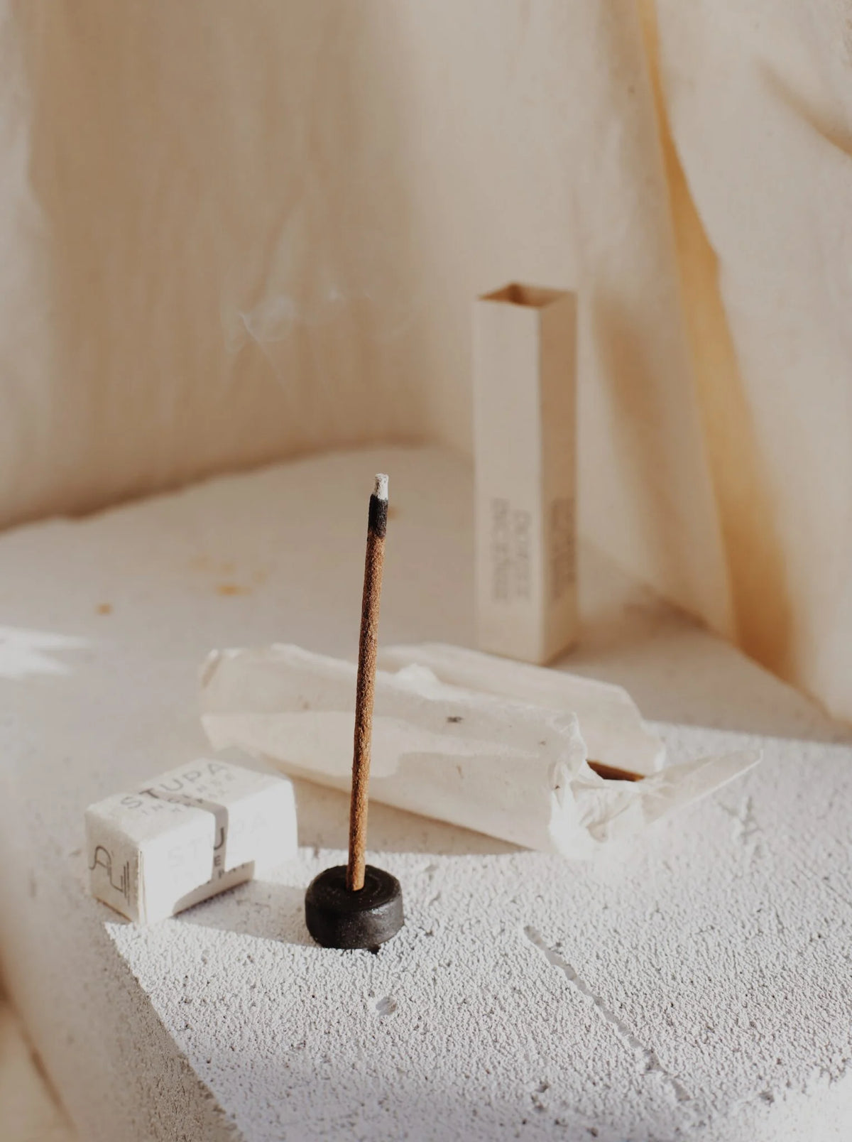Stupa Incense Nepal – Handmade Himalayan Dhoop Sticks (Sandalwood & Basil)